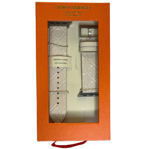 TORY BURCH Apple Watch Band 38MM/40MM Peach colored leather apple watch band